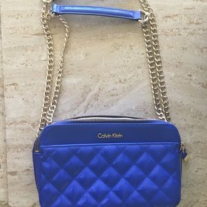 NEW!! Calvin Klein Patent Leather Colbalt Blue Bag